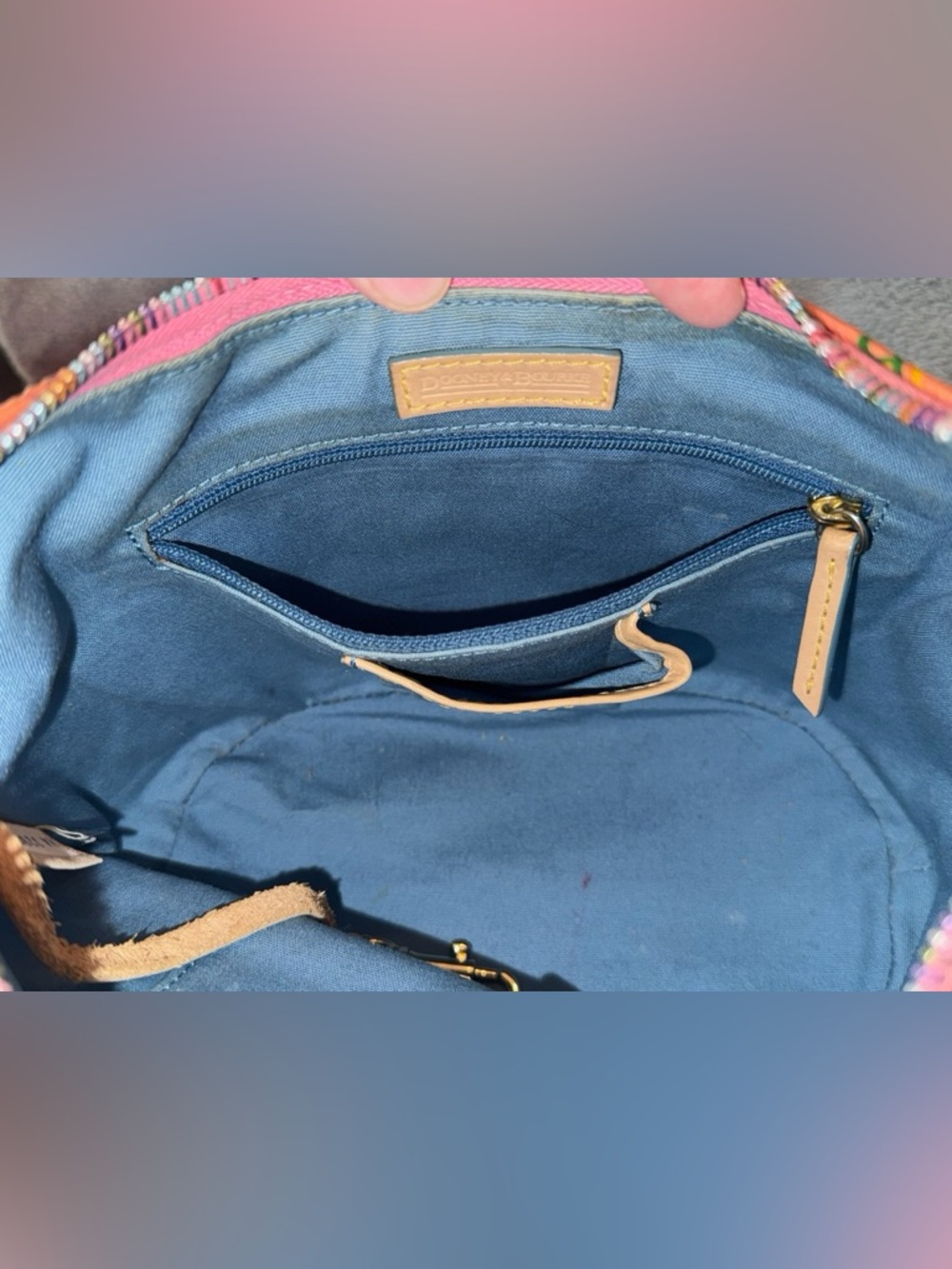 Y2K Dooney & Bourke Rainbow Monogram Hobo Shoulder Bag - Picture 15 of 15